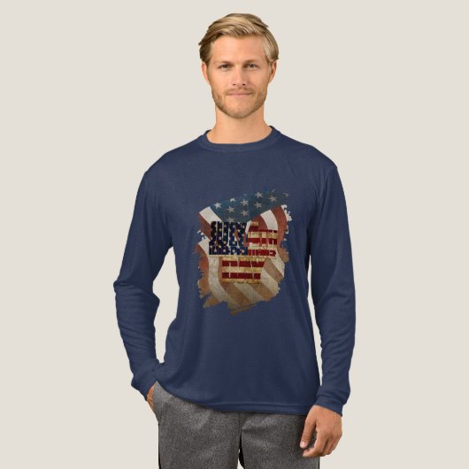 Vintager 4. Juli Unabhängigkeitstag Tri-Blend Shirt (Volle Vorderseite)