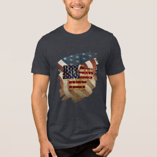 Vintager 4. Juli Unabhängigkeitstag Tri-Blend Shirt