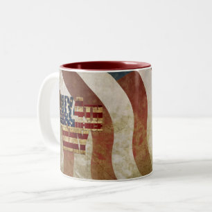 Vintager 4. Juli Unabhängigkeitstag Zweifarbige Tasse