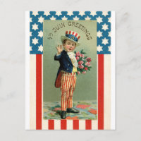Vintager 4. Juli Young Uncle Sam
