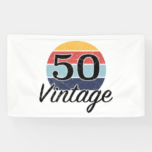 Vintager 50. Geburtstag Sonnenuntergang Banner