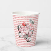 Vintager 50er Hooray! Kinder Geburtstag Papiertass Pappbecher (Rückseite)