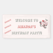 Vintager 50er Kindergeburtstag Begrüßung Banner (Horizontal)