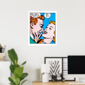 Vintager 50er Romantische Comicen Panel Got einen  Poster (Heimbüro)