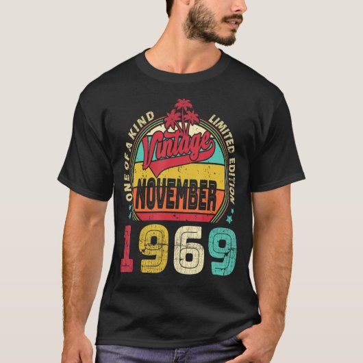 Vintager 53. Geburtstag Phantastisch seit November T-Shirt (Vorderseite)