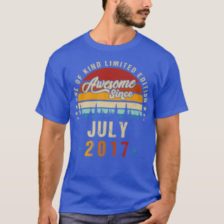 Vintager 5. Geburtstag Phantastisch Seit Juli 2017 T-Shirt