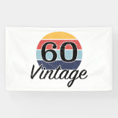 Vintager 60. Geburtstag Sonnenuntergang Banner (Horizontal)