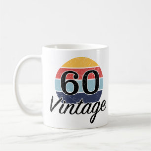Vintager 60. Geburtstag Sonnenuntergang Kaffeetasse