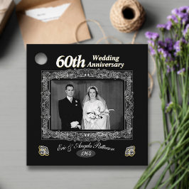 Vintager 60. Hochzeitstag Geschenkanhänger