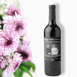 Vintager 60. Hochzeitstag Weinetikett