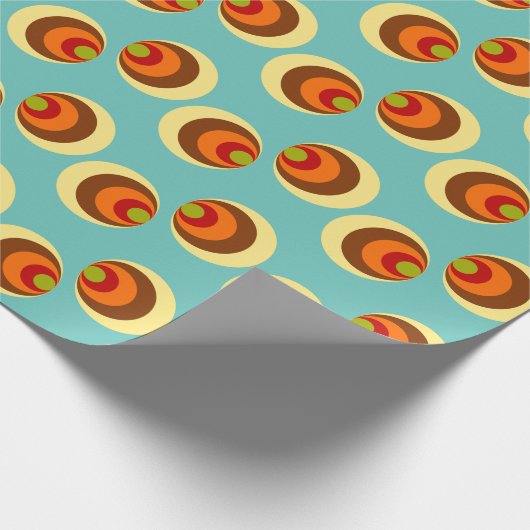 Vintager 60er 70er Pattern Geschenkpapier (Ecke)