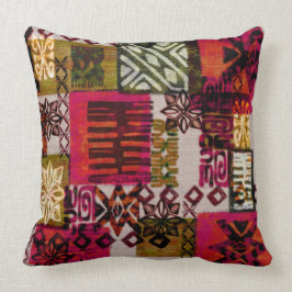 Vintager 60er Hawaiisches Barktuch-Kissen Kissen