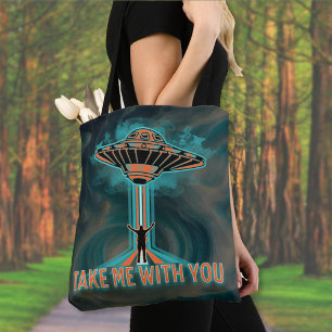 Vintager 60er Jahre Stil fliegender Saucer Tasche