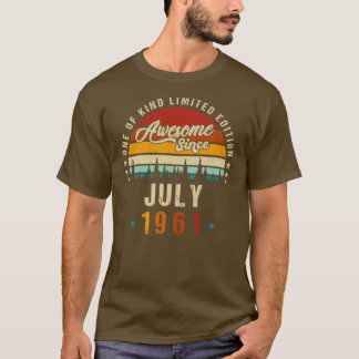 Vintager 61. Geburtstag Phantastisch seit Juli 196 T-Shirt