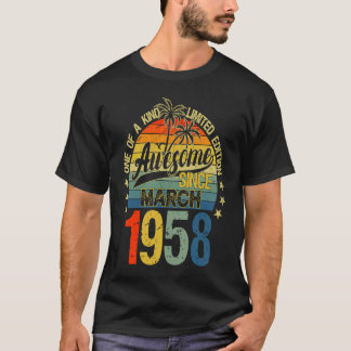 Vintager 64 Jahre alter März 1958 Dekorationen 64. T-Shirt