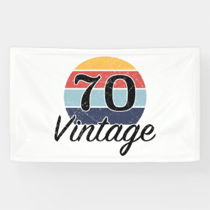 Vintager 70. Geburtstag Sonnenuntergang Banner