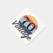 Vintager 70. Geburtstag Sonnenuntergang Serviette (Ecke)