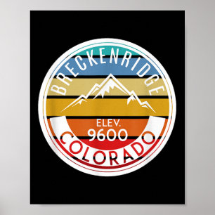 Vintager 70er 80er Breckenridge Colorado Rocky Mou Poster