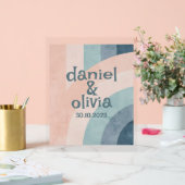 Vintager 70er Rainbow Wedding Acrylschild (Hochzeit)