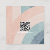 Vintager 70er Rainbow Wedding Begleitkarte (Rückseite)