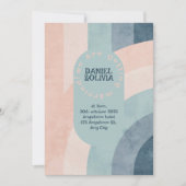 Vintager 70er Rainbow Wedding Einladung (Vorderseite)