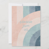 Vintager 70er Rainbow Wedding Einladung (Rückseite)