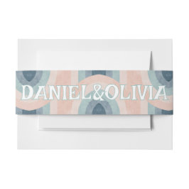 Vintager 70er Rainbow Wedding Einladungsbanderole