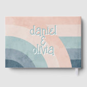 Vintager 70er Rainbow Wedding Gästebuch (Rückseite)