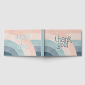 Vintager 70er Rainbow Wedding Gästebuch (Voll)