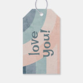 Vintager 70er Rainbow Wedding Geschenkanhänger (Rückseite)