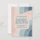 Vintager 70er Rainbow Wedding Save The Date (Rückseite)