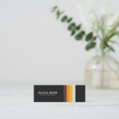 Vintager 70er Retro Streifen Mini Visitenkarte (Stehend Vorderseite)