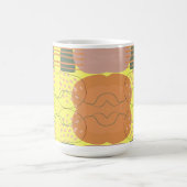 Vintager 80er, rosa und grün, abstrakt kaffeetasse (Mittel)