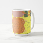 Vintager 80er, rosa und grün, abstrakt kaffeetasse (VorderseiteRechts)