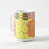 Vintager 80er, rosa und grün, abstrakt kaffeetasse (Vorderseite Links)