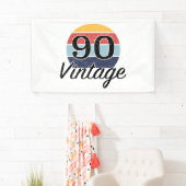 Vintager 90. Geburtstag Sonnenuntergang Banner (Insitu)
