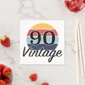 Vintager 90. Geburtstag Sonnenuntergang Serviette (Beispiel)