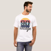 Vintager 90. Geburtstag Sonnenuntergang T-Shirt (Vorne ganz)