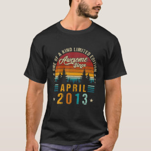 Vintager 9. Geburtstag Phantastisch seit April 201 T-Shirt