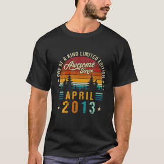 Vintager 9. Geburtstag Phantastisch seit April 201 T-Shirt