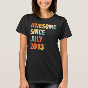 Vintager 9. Geburtstag Phantastisch seit Juli 2013 T-Shirt