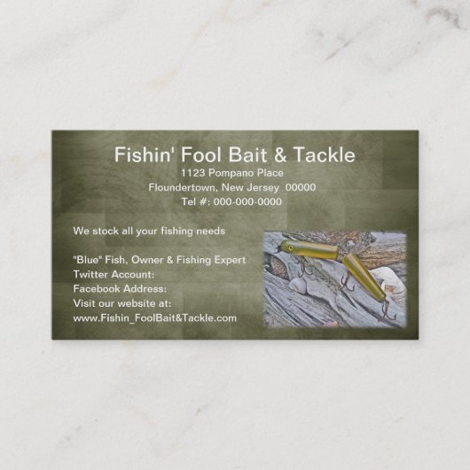 Vintager Aal Visitenkarte (Vorderseite)