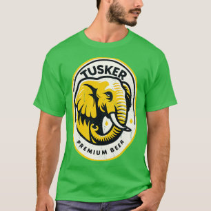 Vintager abgebrannter Brauerei Tusker Premium Bier T-Shirt