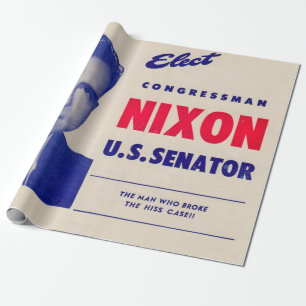Vintager Abgeordneter Nixon Senator Geschenkpapier