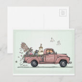 Vintager Abholwagen Postkarte (Vorne/Hinten)