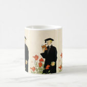 Vintager Abschluss, Absolvent des Lesens eines Buc Kaffeetasse (Mittel)