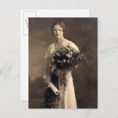 Vintager Abschluss Ankündigungspostkarte (Vorne/Hinten)