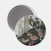 Vintager Abschluss, Beginnfeier Magnet (Vorderseite/Rückseite)