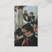 Vintager Abschluss, Beginnfeier Telefonnummerkarte (Rückseite)