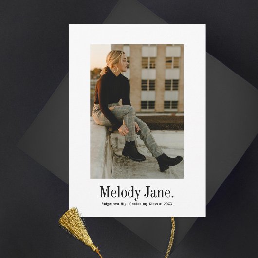 Vintager Abschluss des klassischen Fotos Ankündigung